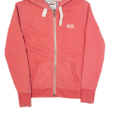 SUPERDRY Womens Pink Hoodie Full Zip L