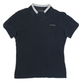CALVIN KLEIN Womens Polo Shirt Black L