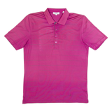 CALVIN KLEIN GOLF Mens Polo Shirt Pink Striped L