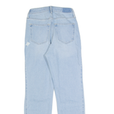 HOLLISTER Ultra High Rise Distressed Womens Jeans Blue Straight W24 L27