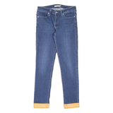 LEVI'S 711 Customised Womens Jeans Blue Slim Skinny Stone Wash W28 L28