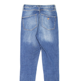 GUESS High Rise Womens Jeans Blue Slim Skinny Stone Wash W26 L29