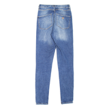 GUESS High Rise Womens Jeans Blue Slim Skinny Stone Wash W26 L29
