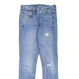 LEVI'S Altered Distressed Womens Jeans Blue Slim Skinny Stone Wash W26 L30