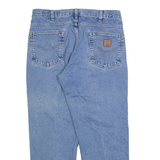 CARHARTT Mens Jeans Blue Relaxed Straight W34 L28