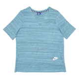 NIKE Womens T-Shirt Blue Viscose M