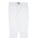KANGOL Womens Trousers White Slim Skinny W30 L30