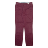 TOMMY HILFIGER Mens Trousers Maroon Slim Straight W32 L32