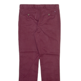 TOMMY HILFIGER Mens Trousers Maroon Slim Straight W32 L32