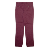 TOMMY HILFIGER Mens Trousers Maroon Slim Straight W32 L32