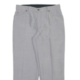 CLUB OF COMFORT Mens Trousers Grey Relaxed Tapered Wool W33 L28