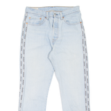 LEVI'S 501 BIG E Jeans Spell-Out Womens Blue Straight Stone Wash W27 L26
