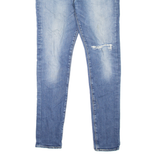 LEVI'S 510 Jeans Distressed Mens Blue Slim Skinny Stone Wash W33 L32