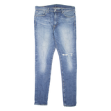 LEVI'S 510 Jeans Distressed Mens Blue Slim Skinny Stone Wash W33 L32