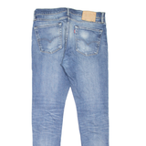 LEVI'S 510 Jeans Distressed Mens Blue Slim Skinny Stone Wash W33 L32