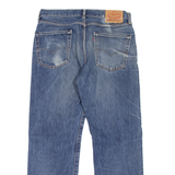 LEVI'S 751 Jeans Mens Blue Regular Straight Stone Wash W34 L30