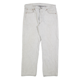 LEVI'S 501 Jeans Mens Grey Regular Straight Stone Wash W34 L29