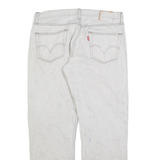 LEVI'S 501 Jeans Mens Grey Regular Straight Stone Wash W34 L29