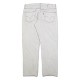 LEVI'S 501 Jeans Mens Grey Regular Straight Stone Wash W34 L29