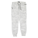 ANGELO LITRICO Camo Mens Trousers Grey Regular Tapered W34 L30