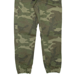 PULL&BEAR Camo Womens Trousers Green Regular Tapered W30 L27