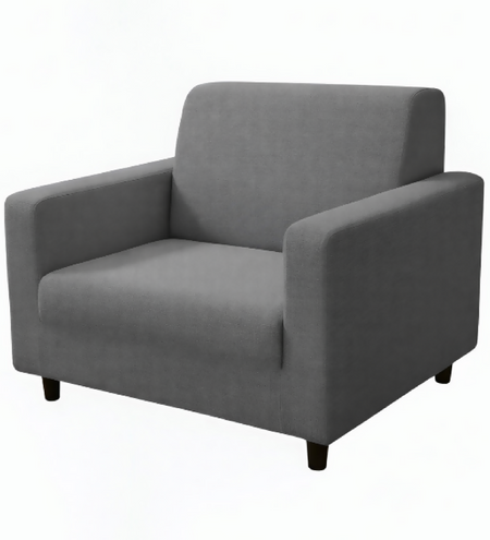 Anyseat 1-Seater Sofa Cover – Ash Grey Style Slipcover for Living Room Chair Protection