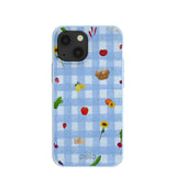 Powder Blue Gingham Farmhouse iPhone 13 Mini Case