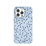 Powder Blue Golf Clubs iPhone 14 Pro Case