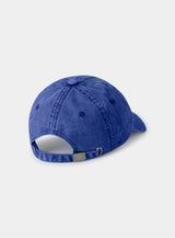 BLUE EMBROIDERED LOGO CAP