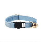 Anypet Large Light Blue Cat Collar with Safety Buckle, Bell & Durable Adjustable Strap – Stylish Comfortable Pet Accessory for Cats