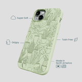 Sage Green Green Oasis iPhone 15 Plus Case