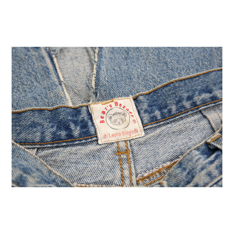 Bear'S Bazaar Midi Skirt - 28W UK 8 Blue Cotton