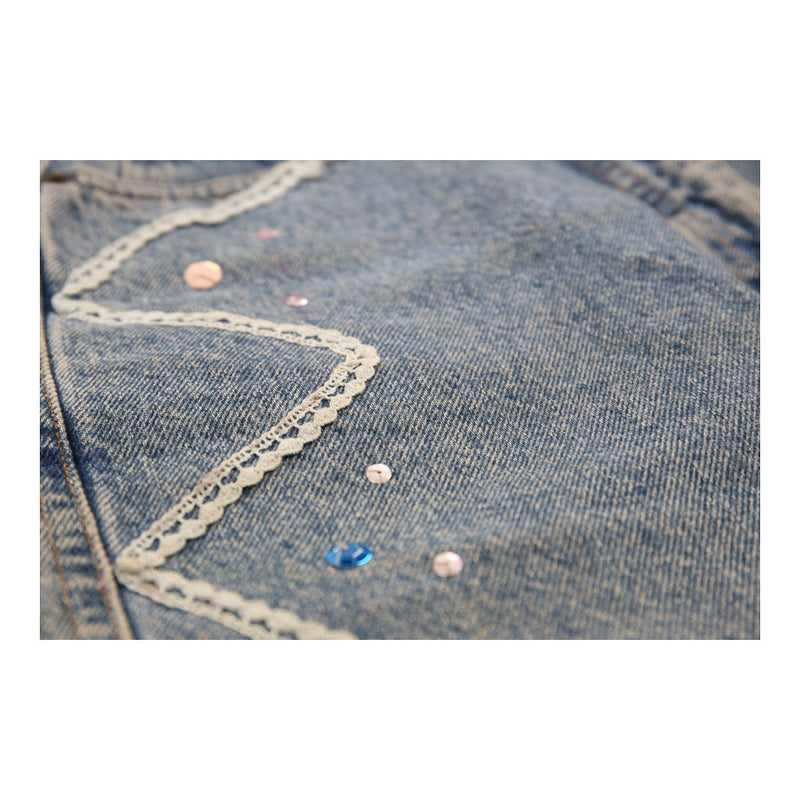 Bear'S Bazaar Midi Skirt - 28W UK 8 Blue Cotton