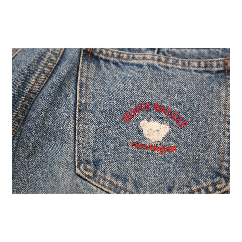 Bear'S Bazaar Midi Skirt - 28W UK 8 Blue Cotton