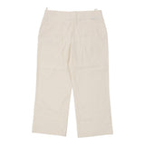 Salvatore Ferragamo Trousers - 36W UK 18 Cream Cotton