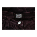 Armani Jeans Trousers - 30W UK 12 Burgundy Cotton