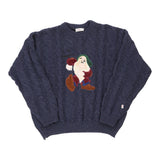 Segreta Emmanuel Schvili Cartoon Jumper - XL Navy Wool Blend