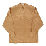 Escada Shirt - Large Gold Silk