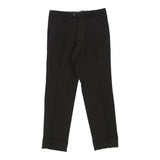 Studio Gianfranco Ferre Trousers - 35W 31L Black Wool Blend