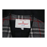 Junior Age 14 Laura Biagiotti Checked Waistcoat - Large Grey Wool Blend