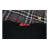 Junior Age 14 Laura Biagiotti Checked Waistcoat - Large Grey Wool Blend