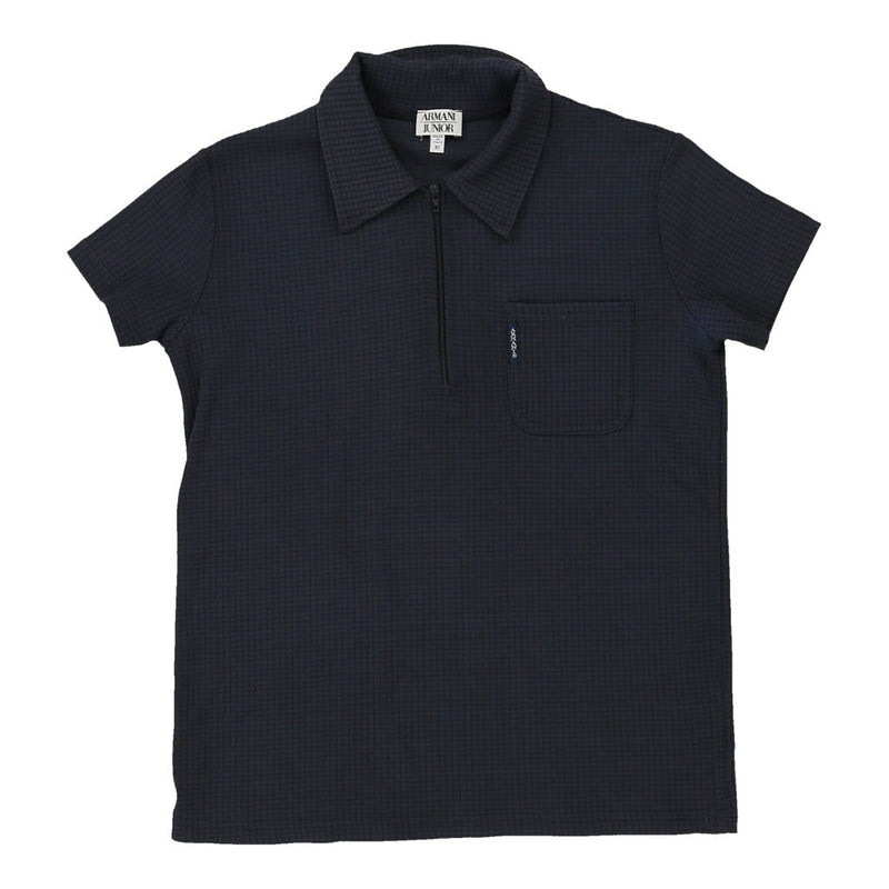 Age 14 Armani Polo Shirt - XL Blue Nylon