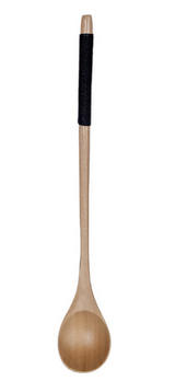 Anygleam Wooden Black 6pcs Wooden Tea Long Spoon Kitchen Tableware