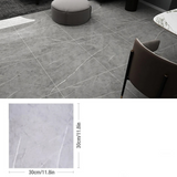 Anyhouz 10pcs Dark Grey Vinyl Wall Tiles – Tile Crack Marble Design, Waterproof