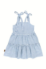Girl twirl dress - Blue and white stripes