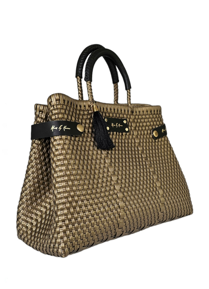 MAVIS BY HERRERA Less Pollution Convertible Handbag - Gold