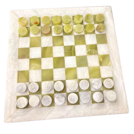 Green Onyx Checker Set