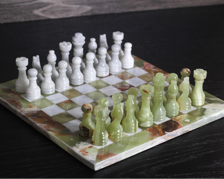 Green Onyx Marble Chess Set