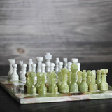 Green Onyx Marble Chess Set