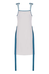 Women's loungewear - white and blue slip dress